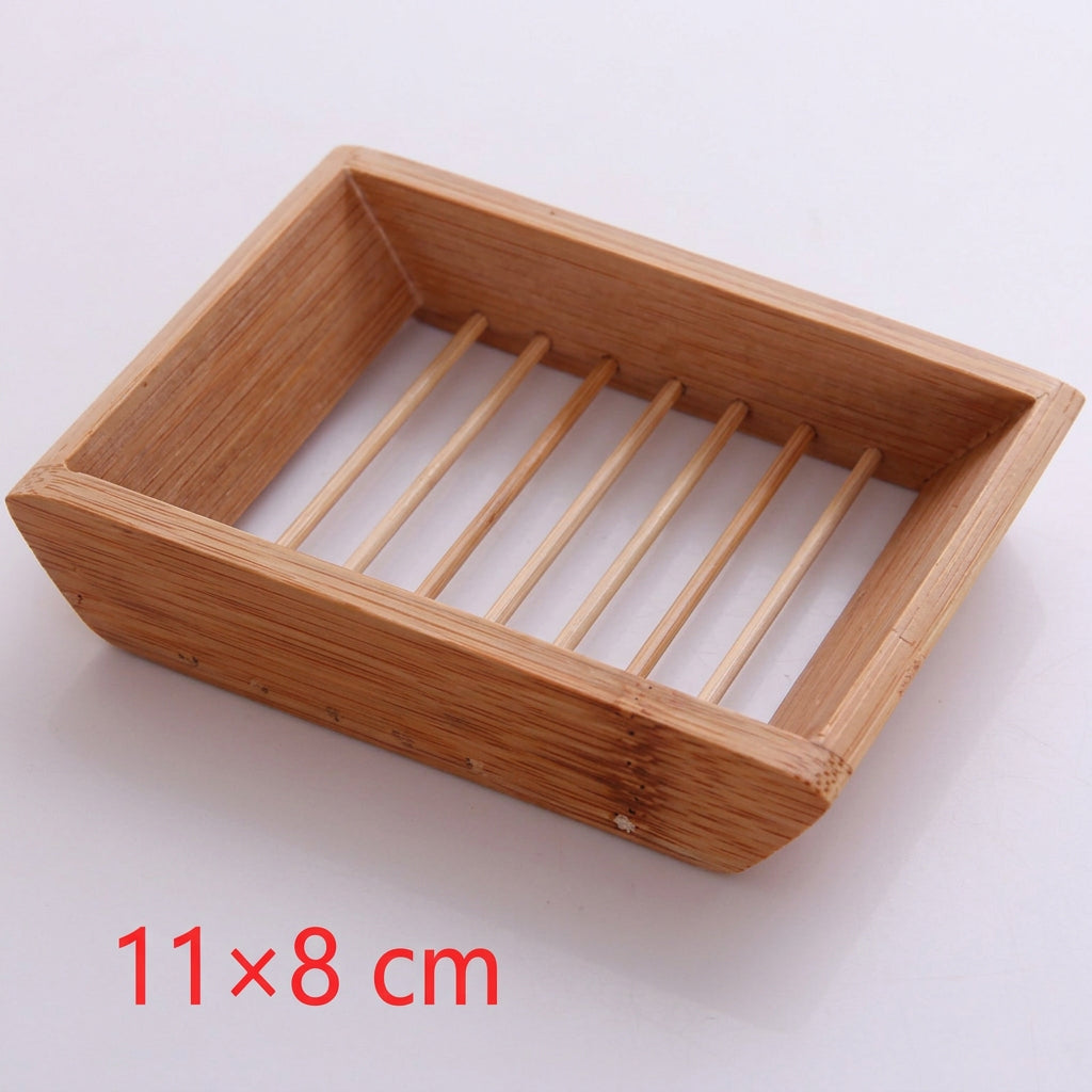 Tvålkopp i bambu med tunna ribbor, 11 × 8 cm