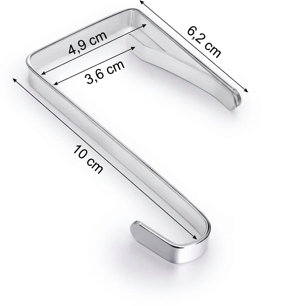 Dörrkrok med mått: 10 cm, 6,2 cm, 4,9 cm och 3,6 cm