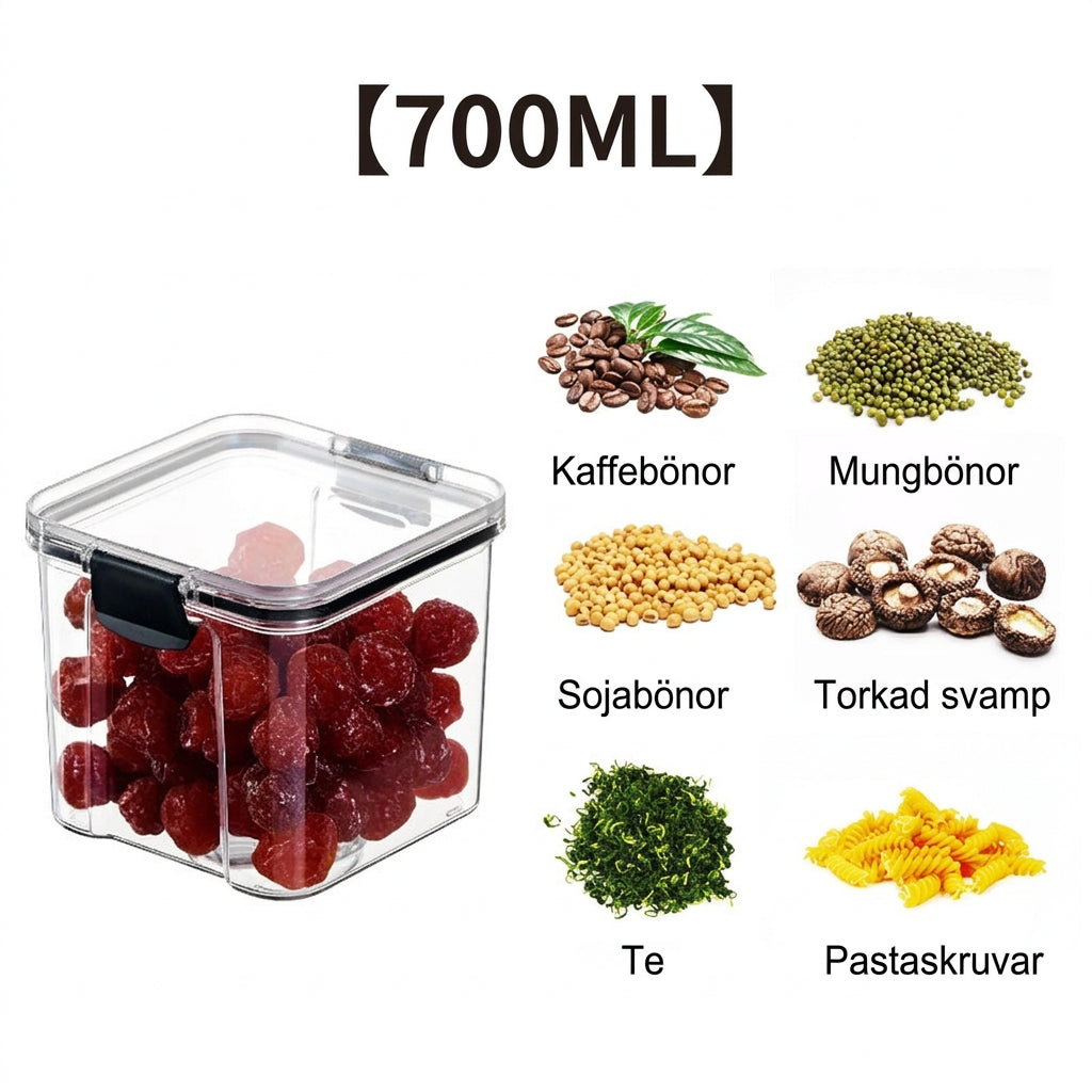 Lufttät förvaringsburk 700 ml med torkade bär