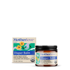 Motherlove Diaper Balm (1 oz) Organic Herbal Diaper Rash Cream—Cloth Diaper Safe Zinc Oxide- & Petroleum-Free—Ideal Diaper Bag Size