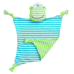Apple Park Organic Farm Buddies - Skippy Frog Blankie Blanket Baby Toy for Newborns Infants Toddlers - Hypoallergenic 100% Organic Cotton
