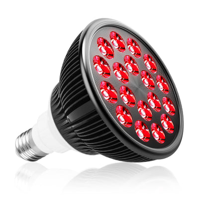 Aumtrly Red Light Therapy Bulb 18 LEDs 660nm Red Light Therapy for Face and Neck High Irradiance Large Coverage Area Red Light Therapy Lamp Suitable E26 Socket(Only Bulb)