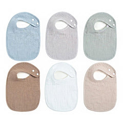 R&B Products Large Size 6 Pack Muslin Baby Drool Bibs for Unisex 100% Soft Cotton Baby Bibs Absorbent Teething Infant to Toddler