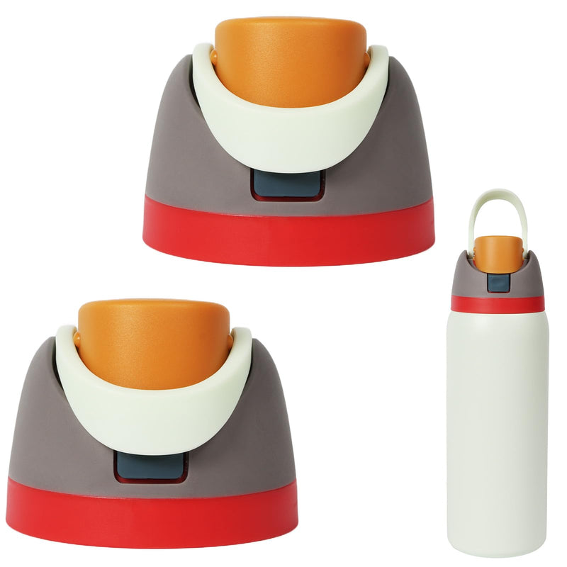 Replacement Lid for Owala Freesip 2 PCS One Button Water Bottle Top Replacement Cap Compatible with Owala 16oz 24oz 32oz 40oz BPA-Free No Water Leakage Replacement Accessories for OwalaBrown